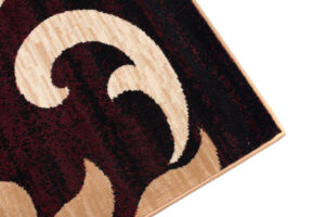 Tapis de couloir Dream Bordeaux Crème Ornements Feuilles