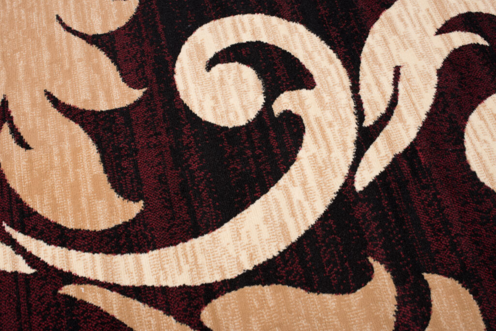 Tapis de couloir Dream Bordeaux Crème Ornements Feuilles