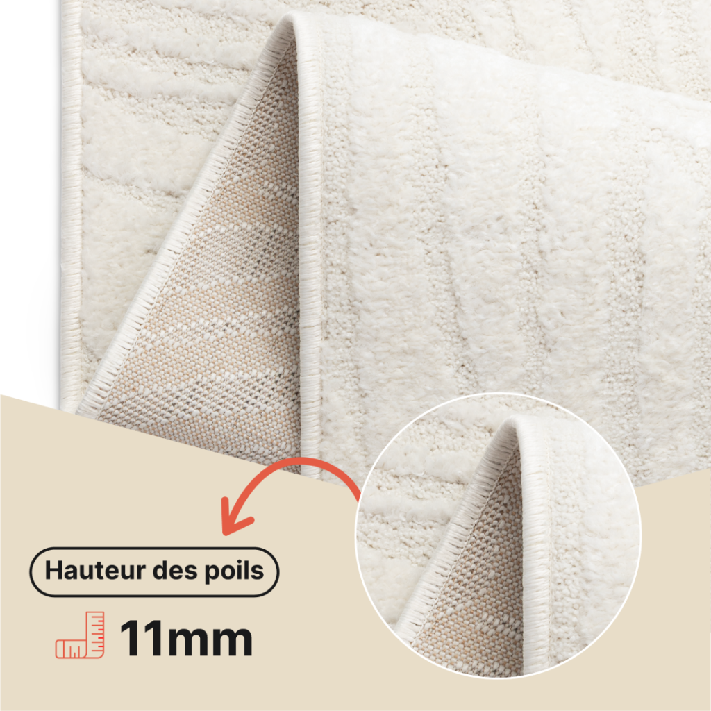Tapis Terra Crème Feuilles de Palmier