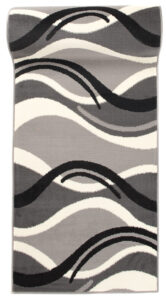Tapis de couloir Dream Gris Foncé Crème Ondes