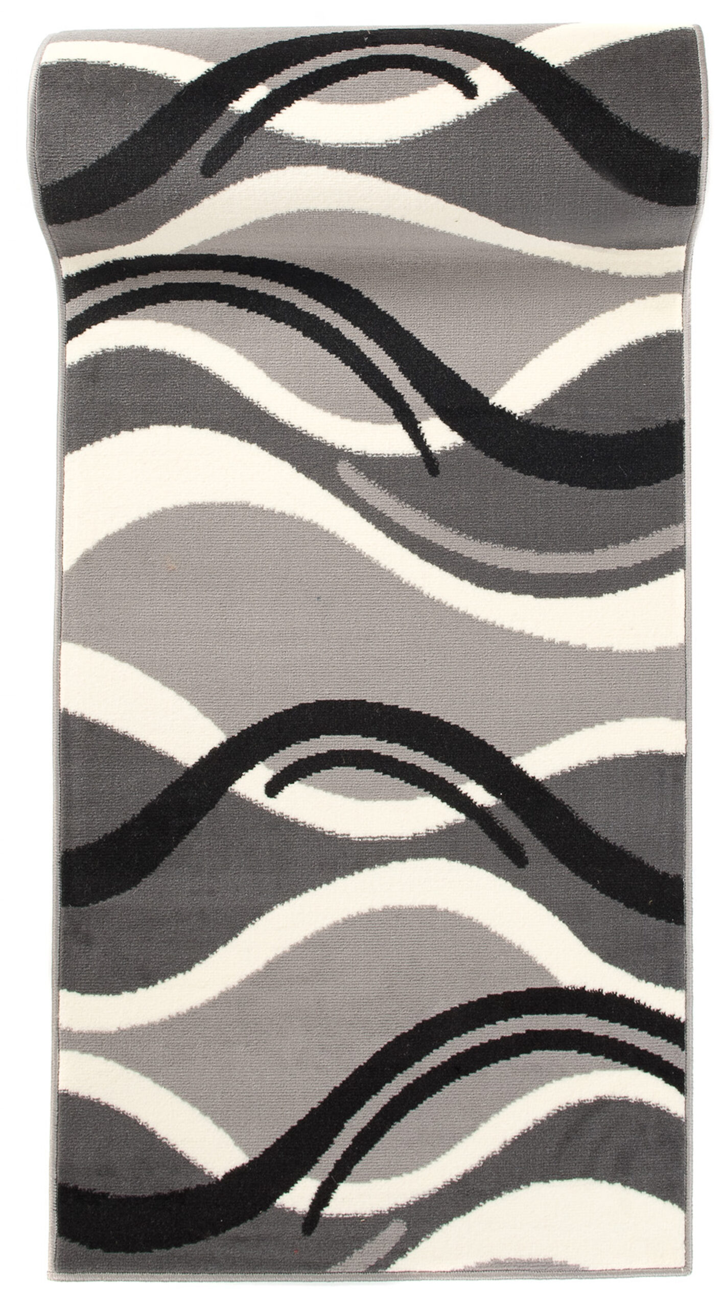 Tapis de couloir Dream Gris Foncé Crème Ondes
