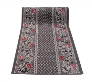 Tapis de couloir Dream Traditionnel Gris Motif Floral