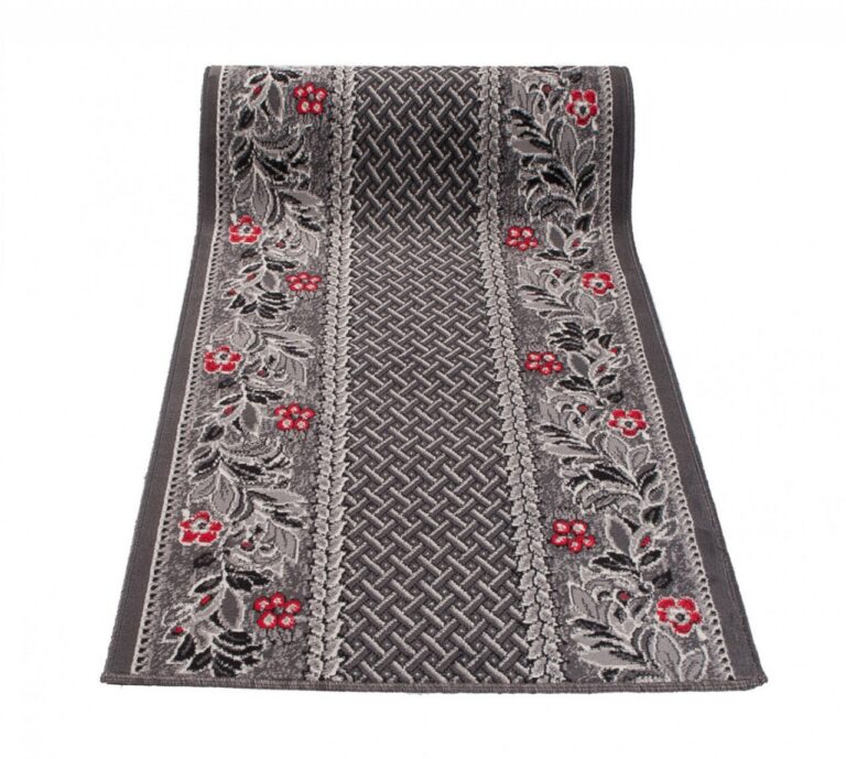 Tapis de couloir Dream Traditionnel Gris Motif Floral