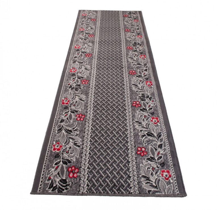 Tapis de couloir Dream Traditionnel Gris Motif Floral