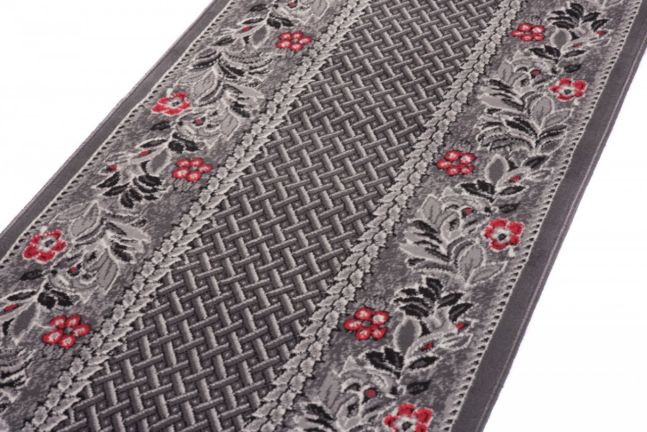 Tapis de couloir Dream Traditionnel Gris Motif Floral