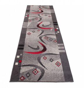 Tapis de couloir Dream Gris Rouge Demi-lune