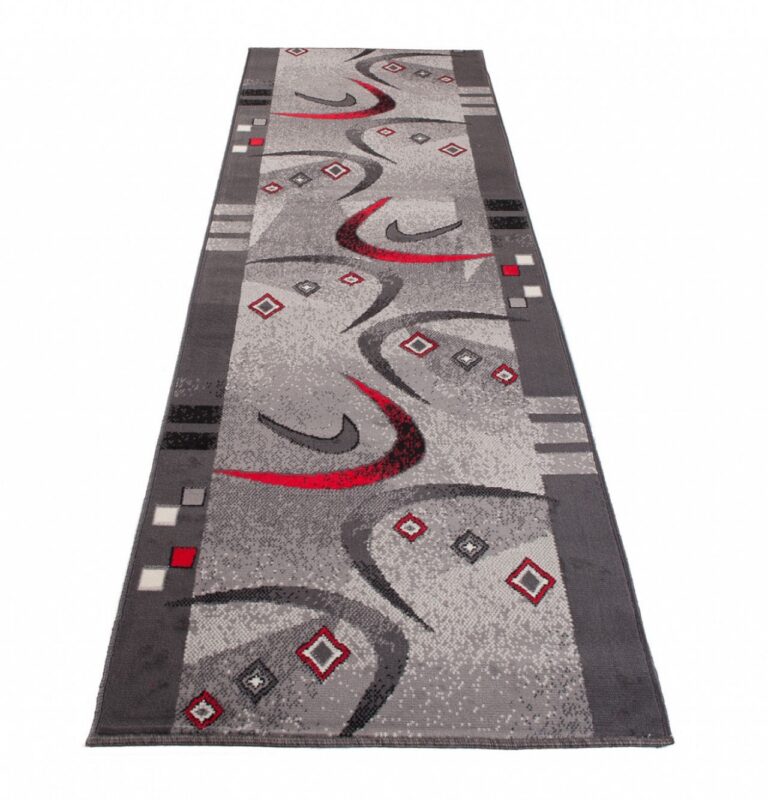 Tapis de couloir Dream Gris Rouge Demi-lune