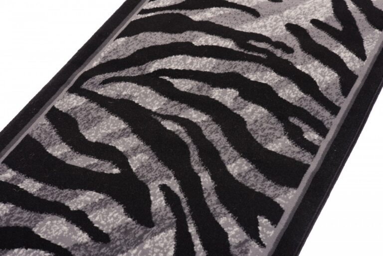 Tapis de couloir Dream Gris Noir Imprimé Animalier