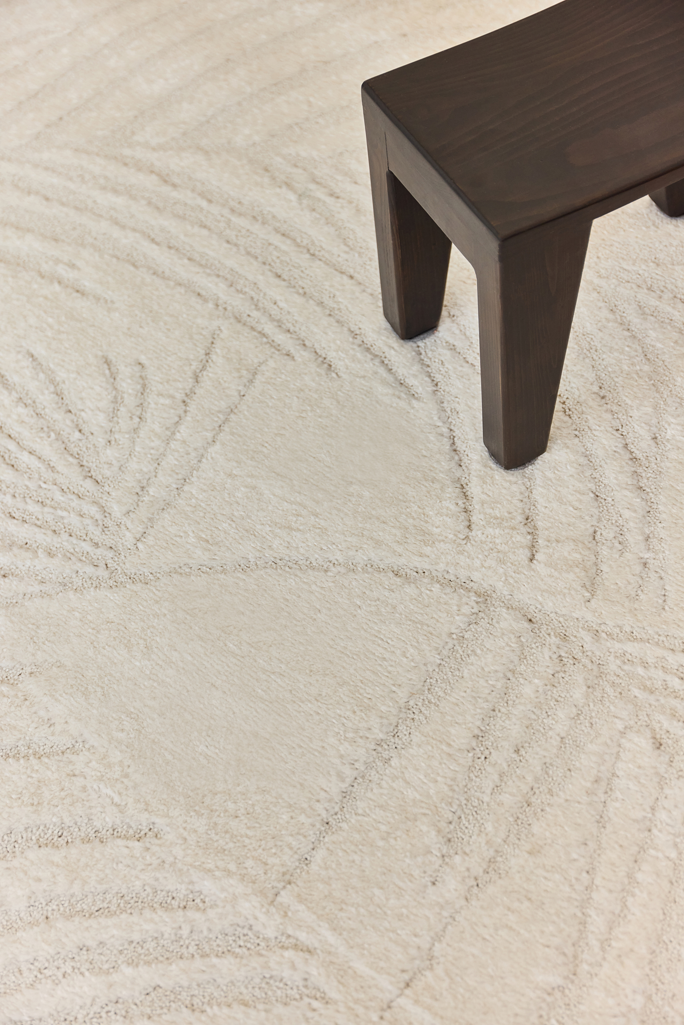 Tapis Terra Crème Feuilles de Palmier