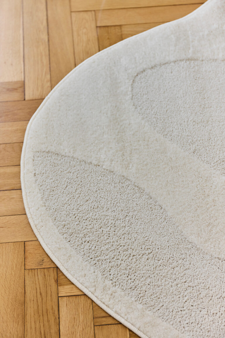 Tapis Terra Crème Forme Irrégulière