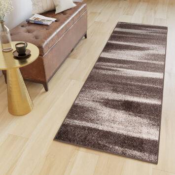 Tapis de couloir Sari Marron Abstrait