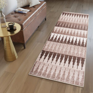 Tapis de couloir Sari Beige Géométrique