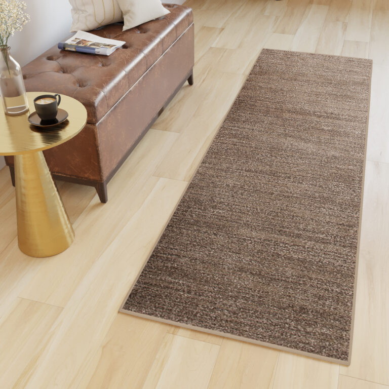 Tapis de couloir Sari Marron Mélange