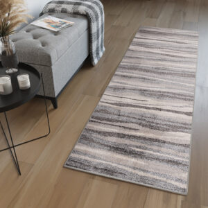 Tapis de couloir Sari Gris Rayures