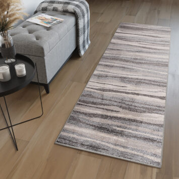 Tapis de couloir Sari Gris Rayures