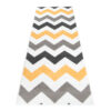 Tapis de Couloir Maya Gris Jaune Géométrique en Zigzag
