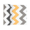 Tapis de Couloir Maya Gris Jaune Géométrique en Zigzag