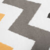 Tapis de Couloir Maya Gris Jaune Géométrique en Zigzag