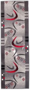 Tapis de couloir Dream Gris Rouge Demi-lune