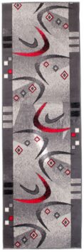 Tapis de couloir Dream Gris Rouge Demi-lune