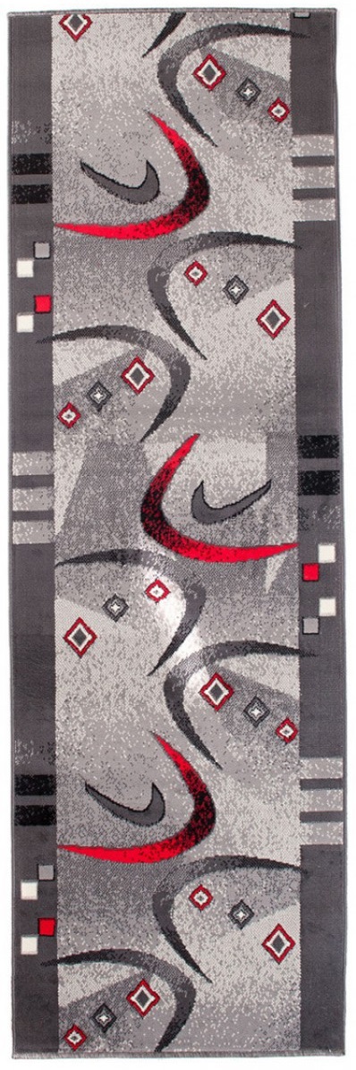 Tapis de couloir Dream Gris Rouge Demi-lune