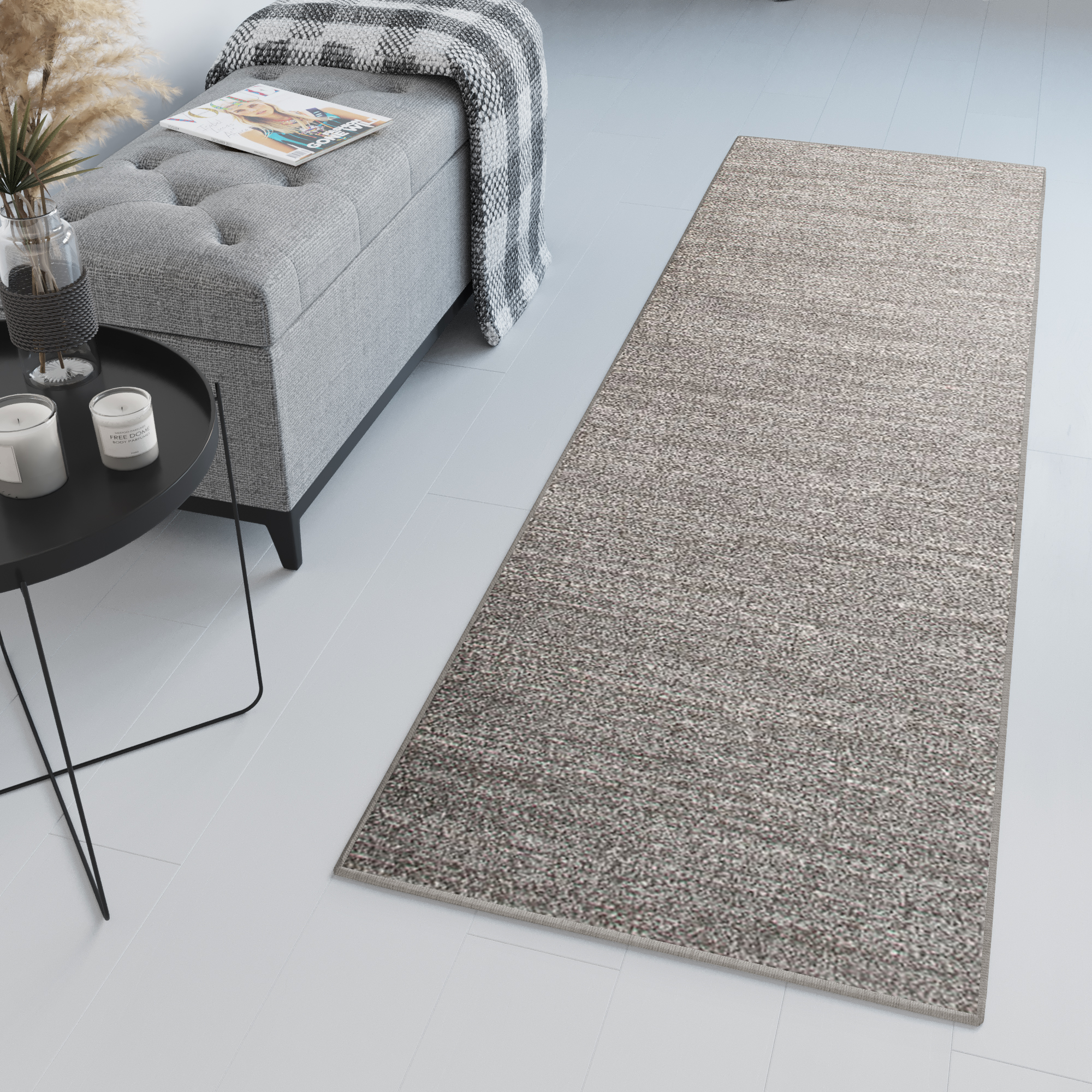 Tapis de couloir Sari Gris Mélange