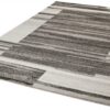 Tapis Sari Anthracite Beige Cadre