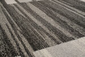 Tapis Sari Anthracite Beige Cadre