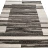 Tapis Sari Anthracite Beige Cadre