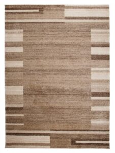 Tapis Sari Beige Foncé Cadre