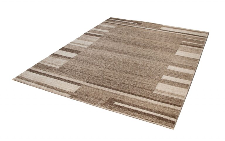 Tapis Sari Beige Foncé Cadre