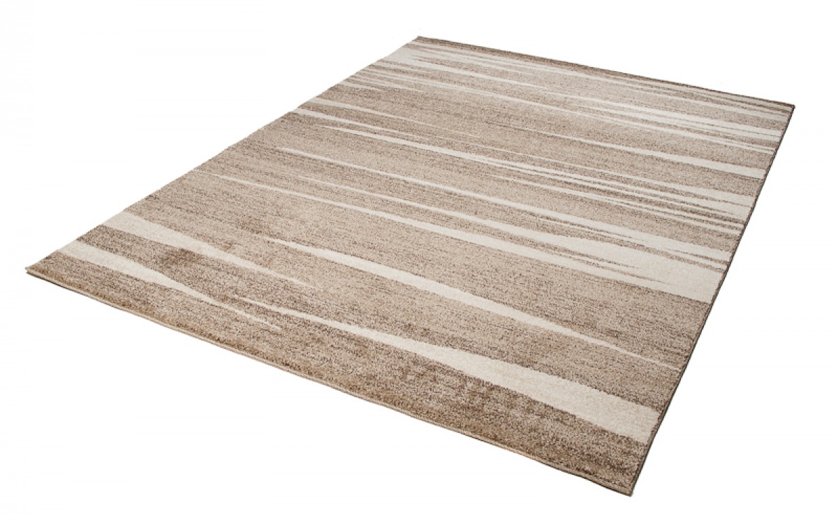 Tapis Sari Beige Foncé Rayé