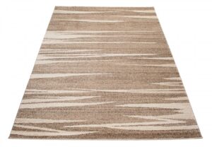 Tapis Sari Beige Foncé Rayé