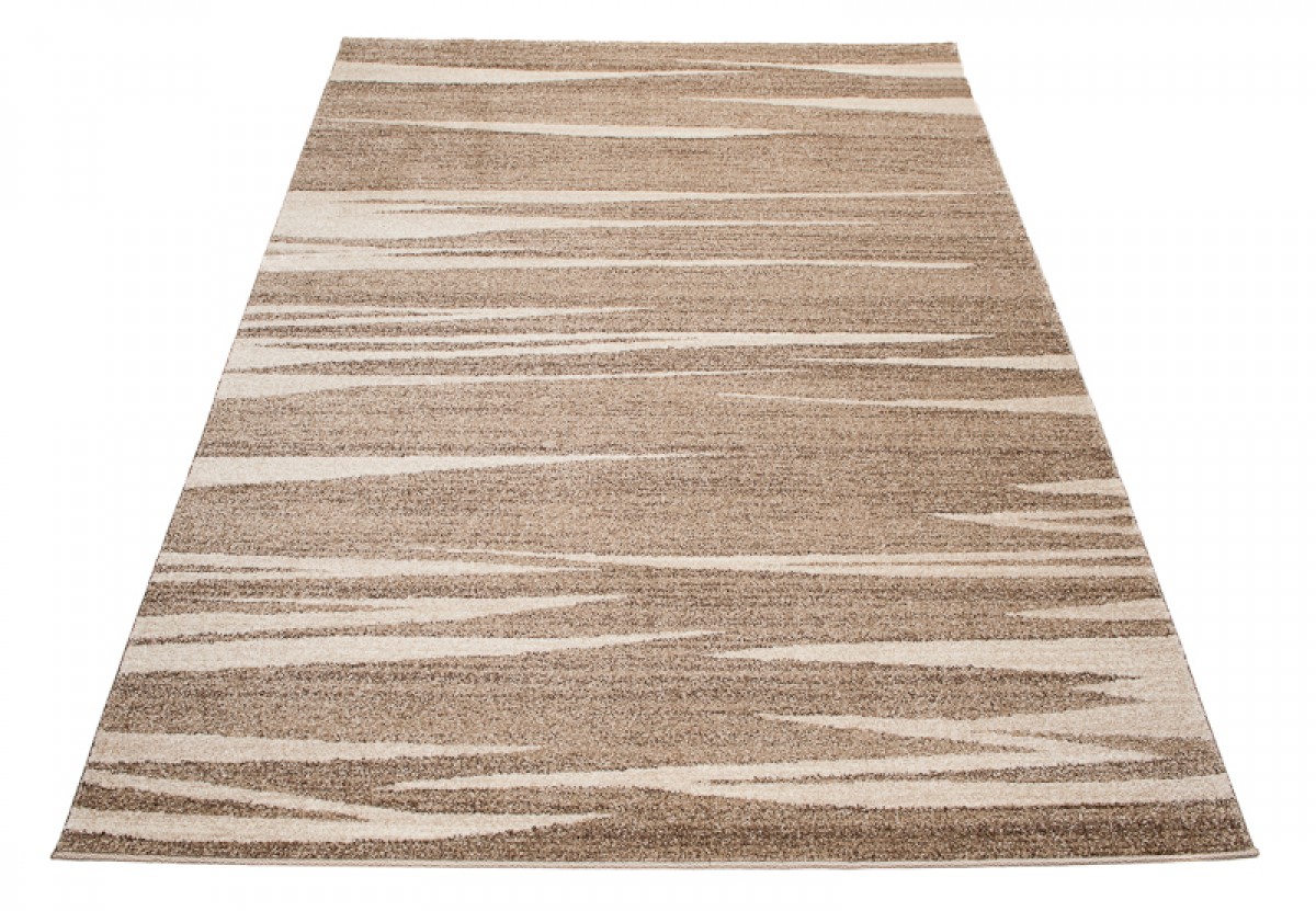 Tapis Sari Beige Foncé Rayé