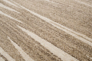 Tapis Sari Beige Foncé Rayé