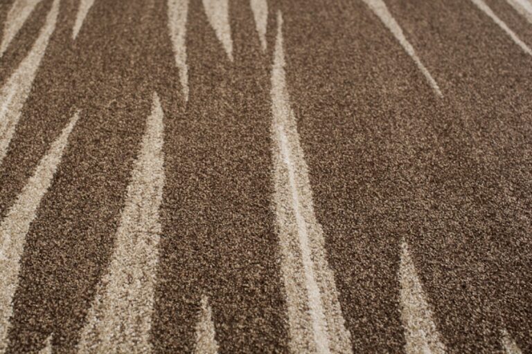 Tapis Sari Marron Beige Rayé