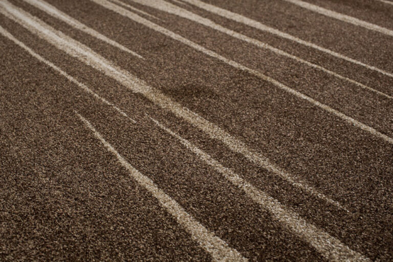 Tapis Sari Marron Beige Rayé