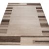 Tapis Sari Beige Marron Cadre
