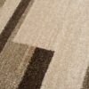 Tapis Sari Beige Marron Cadre
