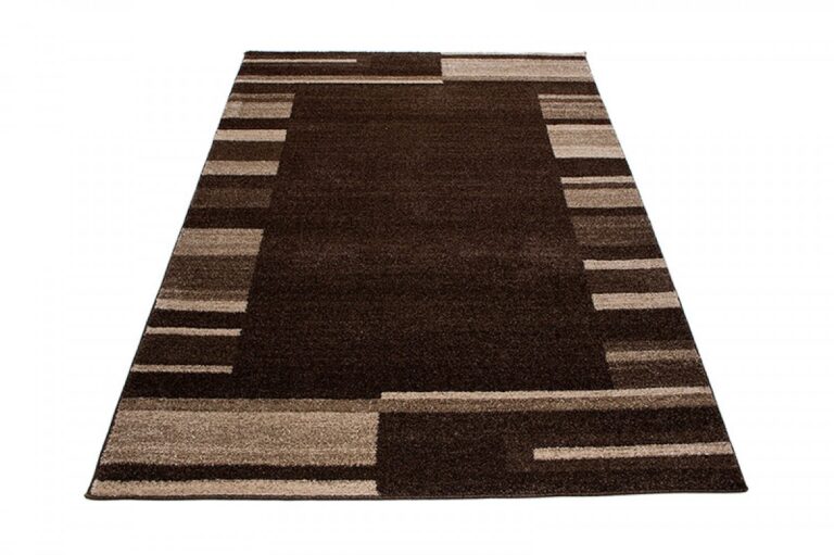 Tapis Sari Marron Foncé Cadre