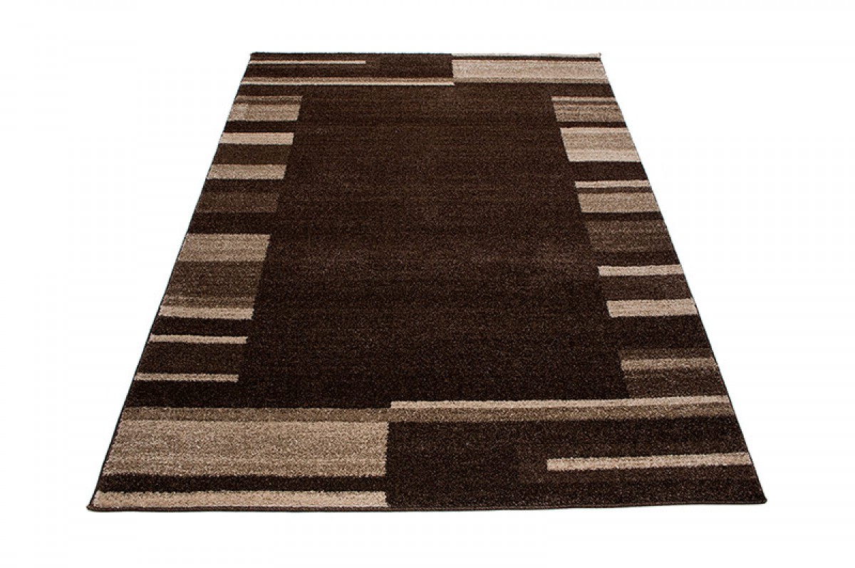 Tapis Sari Marron Foncé Cadre