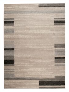 Tapis Sari Beige Gris Cadre