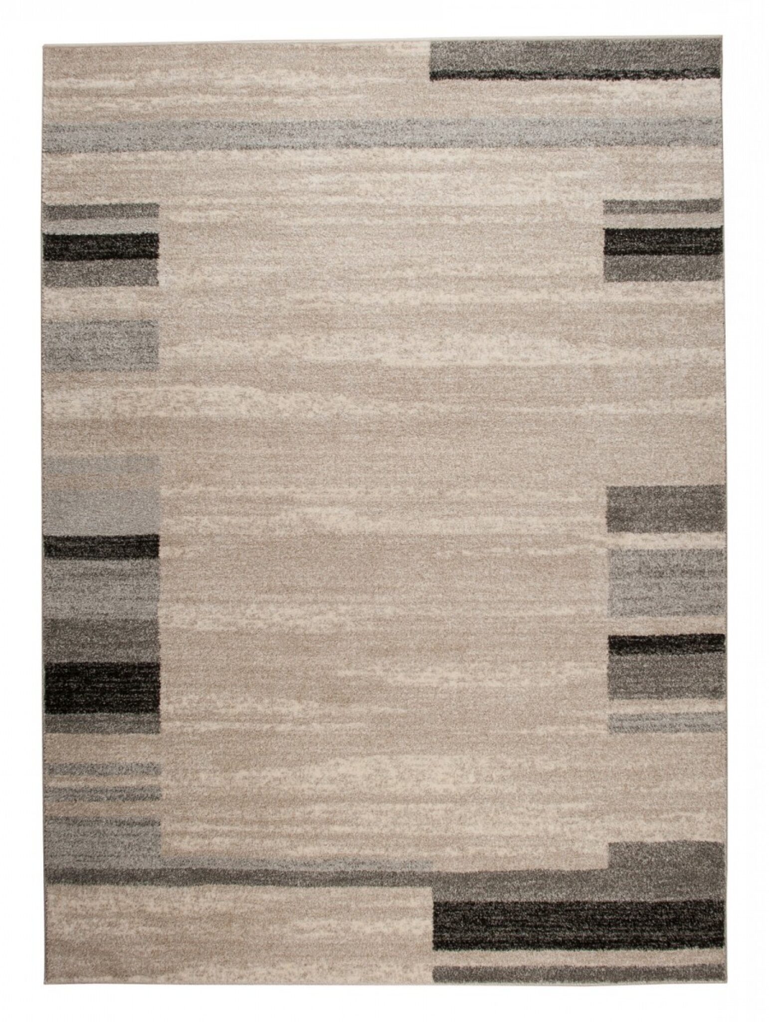 Tapis Sari Beige Gris Cadre