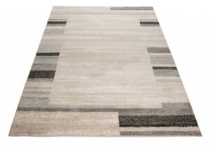 Tapis Sari Beige Gris Cadre