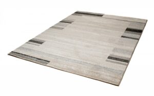 Tapis Sari Beige Gris Cadre
