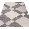 Tapis Sari Gris Crème Géométrique