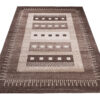 Tapis Sari Marron Ethnique Cadre