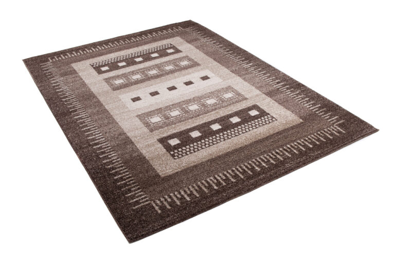Tapis Sari Marron Ethnique Cadre