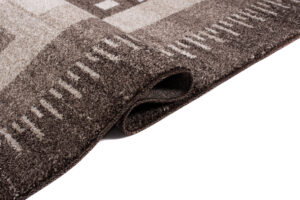 Tapis Sari Marron Ethnique Cadre