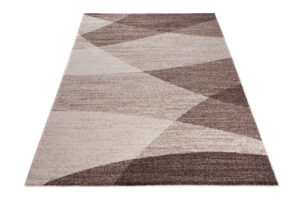 Tapis Sari Marron Beige Géométrique
